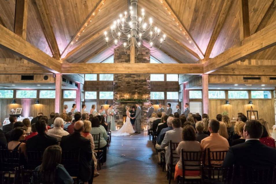 Indoor ceremony in june