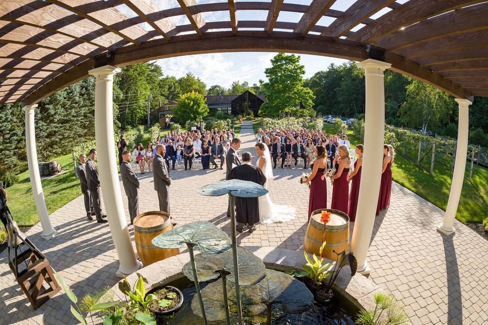 Outdoor ceremony in july