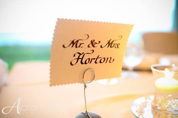 Sweetheart table card for the wedding reception!