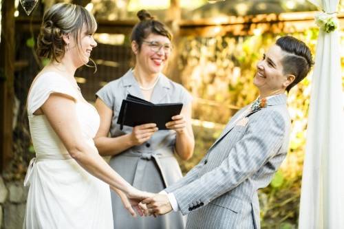 Outdoor wedding ceremony