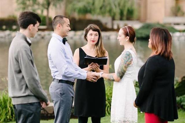 Outdoor wedding ceremony