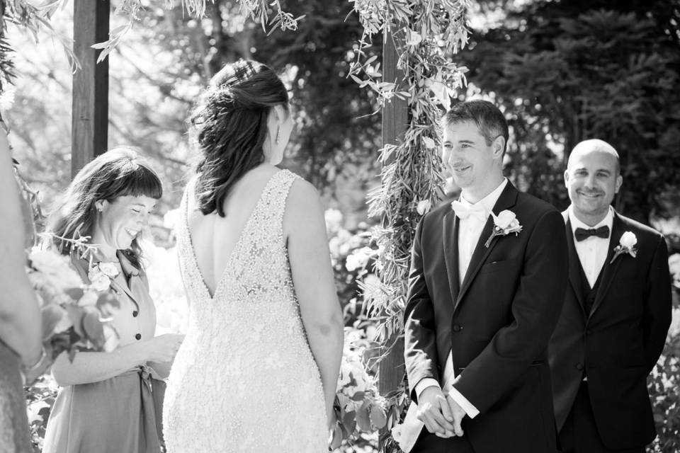 Outdoor wedding ceremony