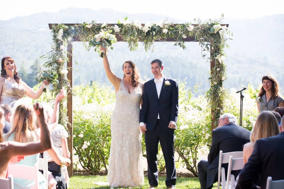 Outdoor wedding ceremony