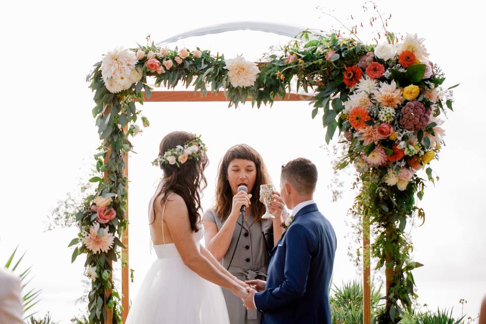 Outdoor wedding ceremony