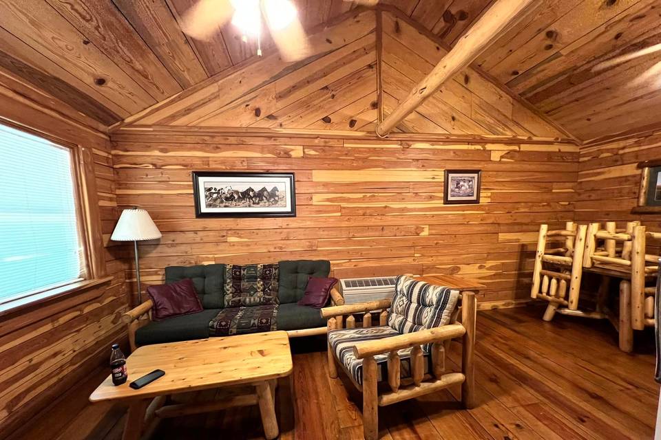 Great Oaks Cabins Living Room