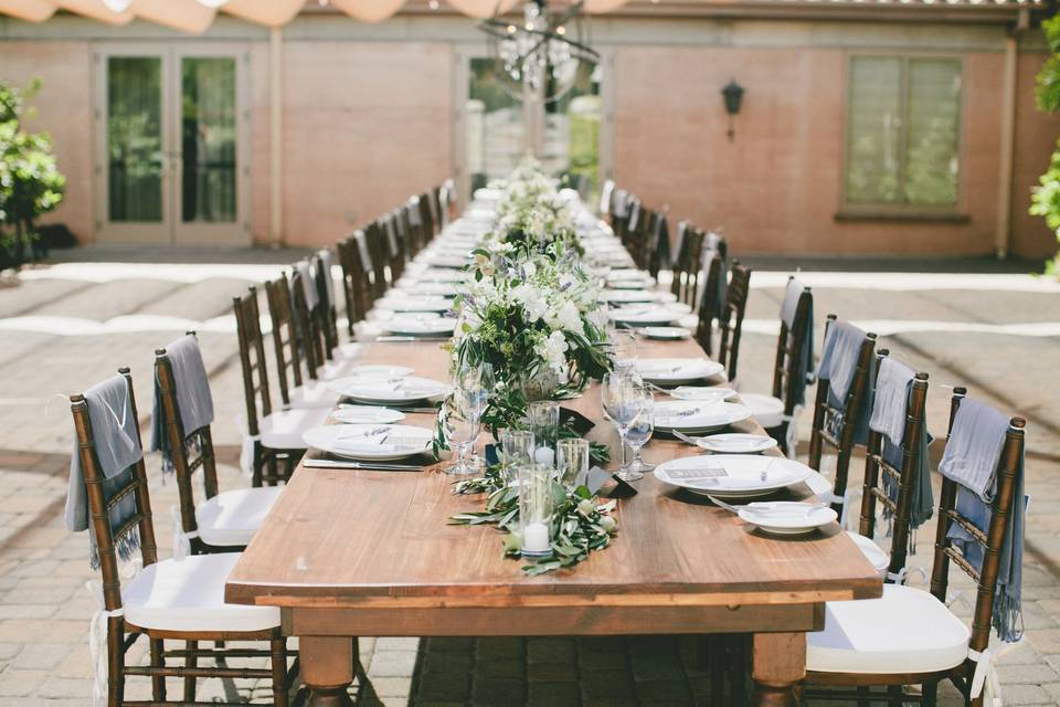 Reception table layout - One Love Photography