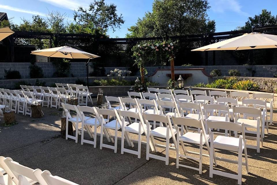 A ceremony under the blue sky