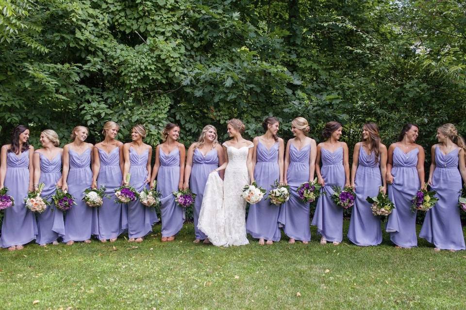 Violet dresses