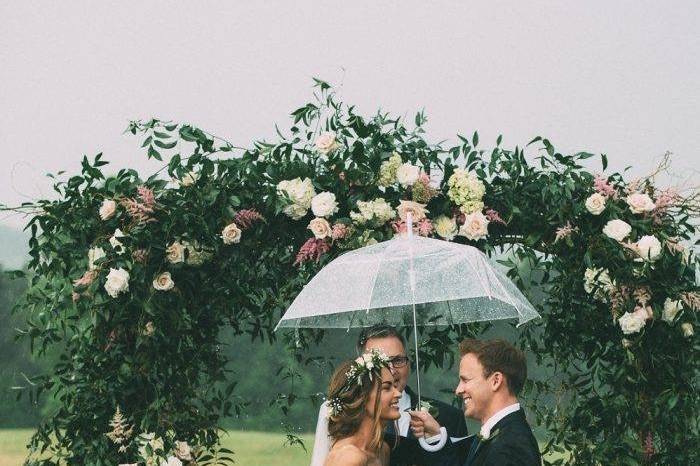 Raining wedding