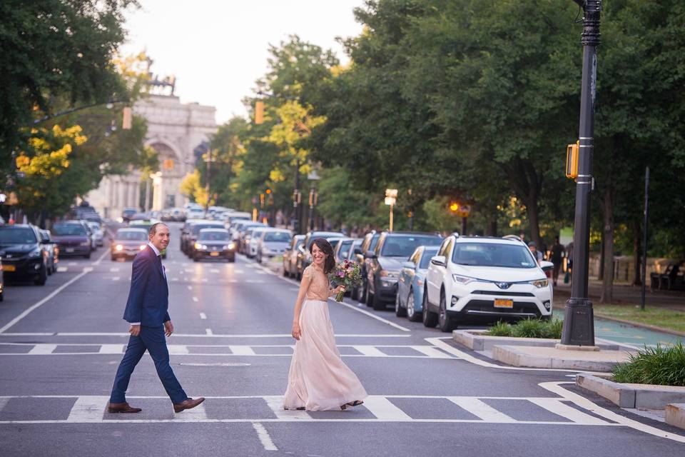 Brooklyn wedding walk