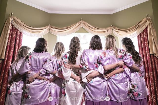 A bride and her ladies
