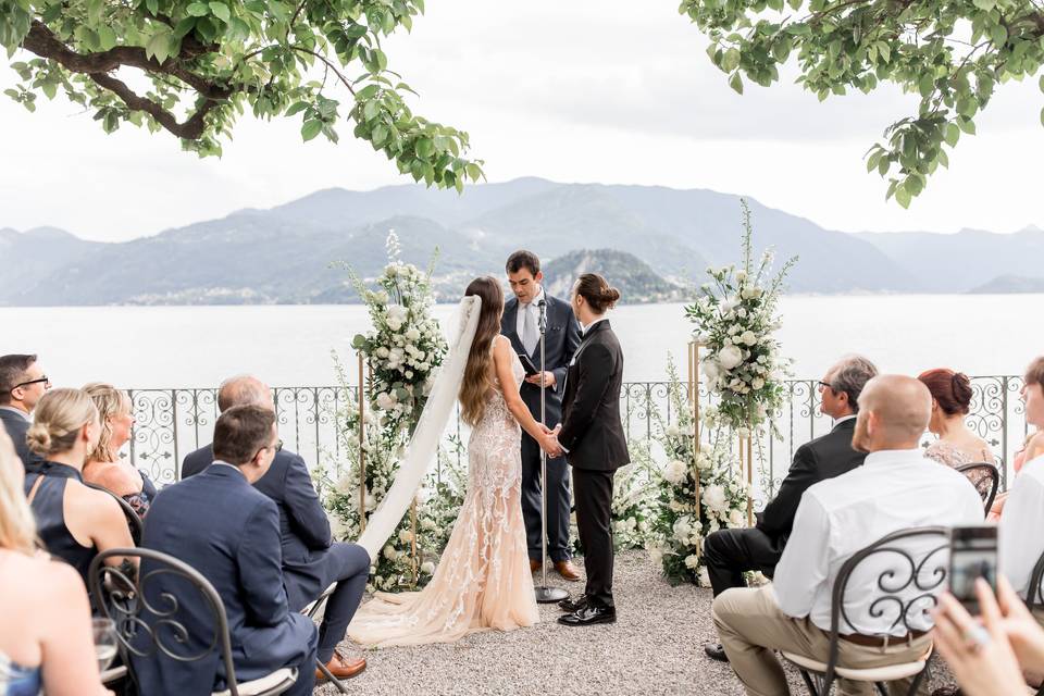 Ceremony on the lake Como