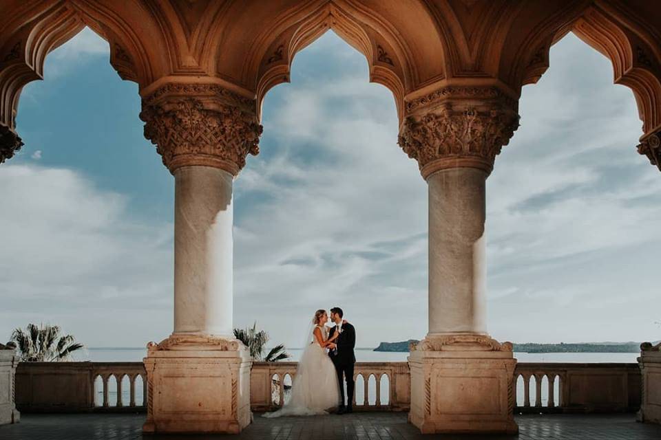 Roman pillars wedding