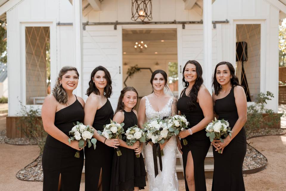 Black & White Bridal Party