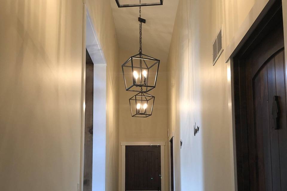 Hallway to restrooms.