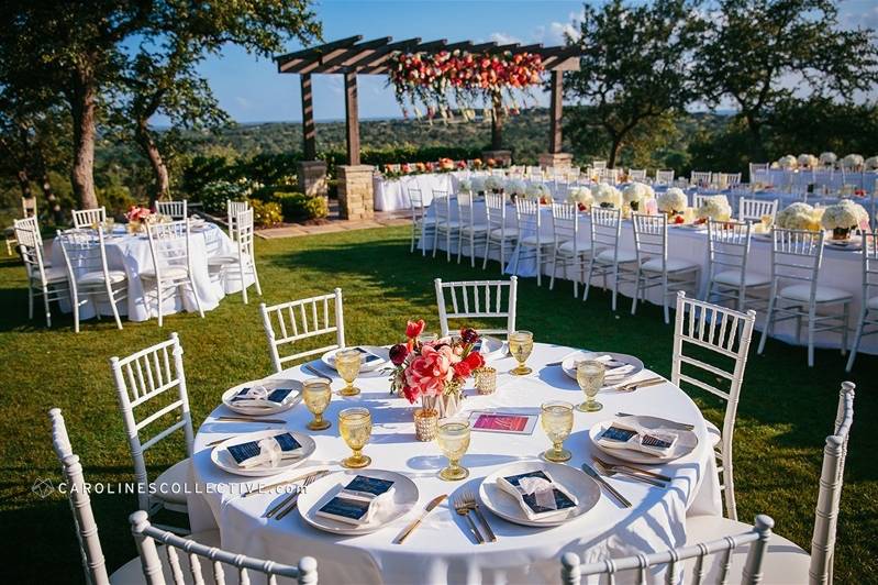 Outdoor ceremony and reception