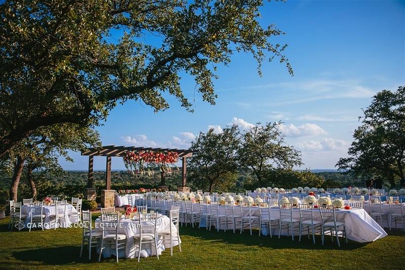 Outdoor ceremony and reception