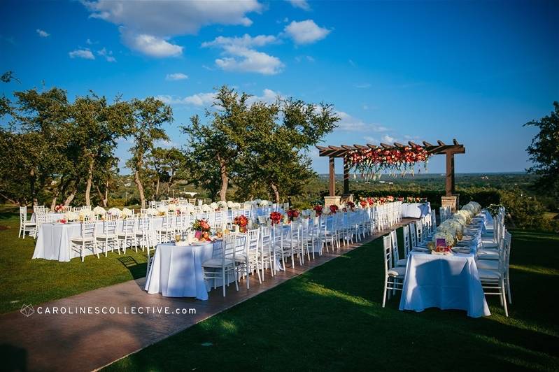 Outdoor ceremony and reception