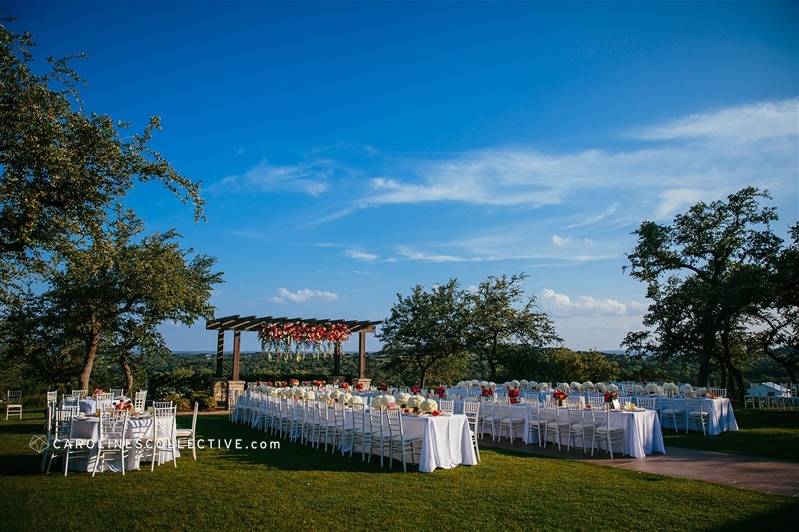 Outdoor ceremony and reception