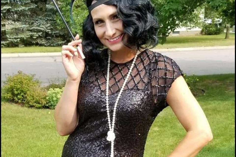 Dressed for a 1920's theme