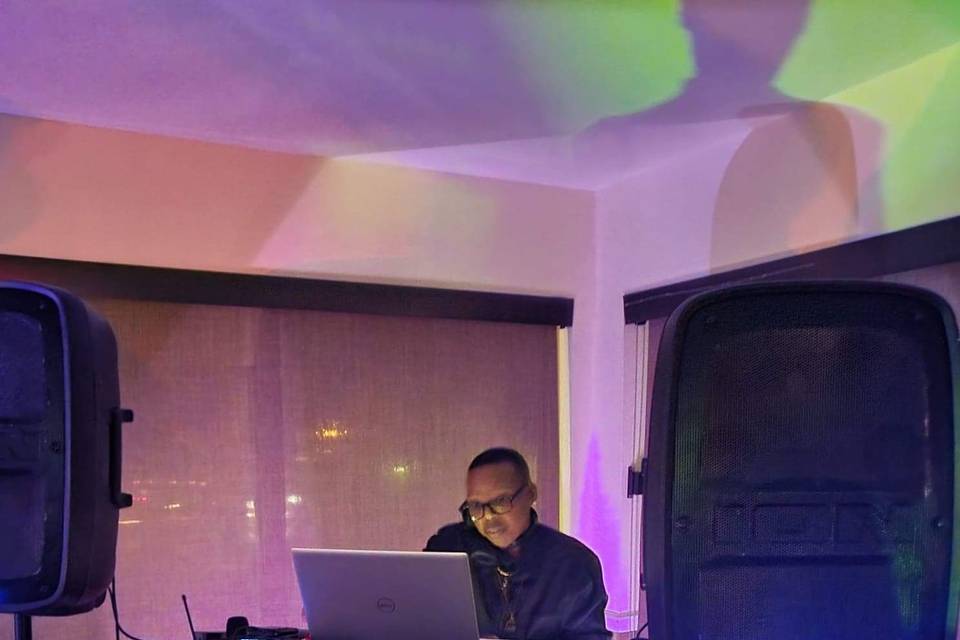 DJing at hotel birthday party