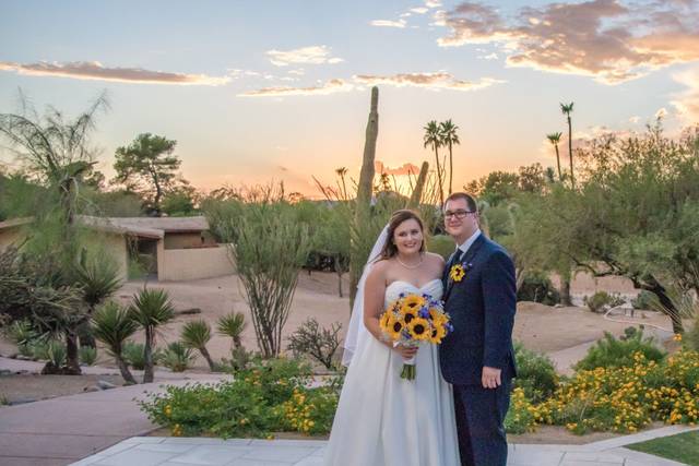 Newlyweds just married