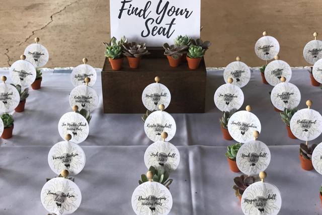Plant keepsake seating chart