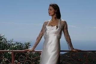 Silver silk dress