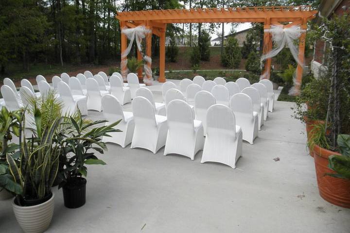 Wedding area outside