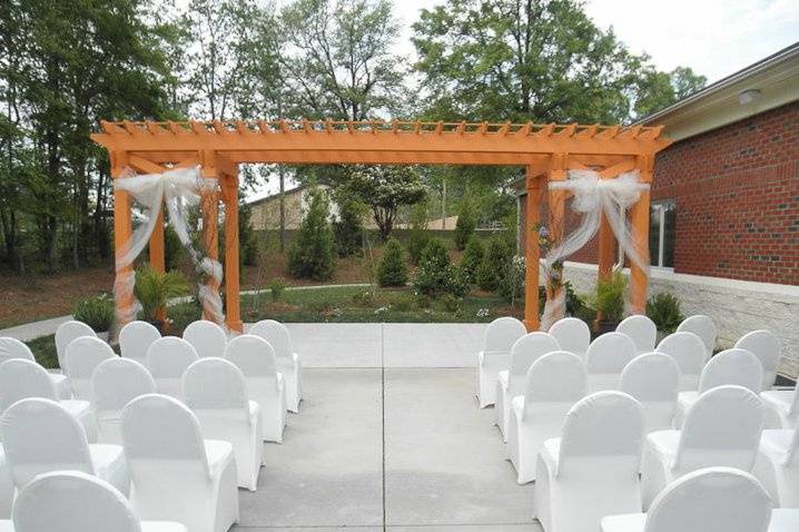 Wedding aisle and archway