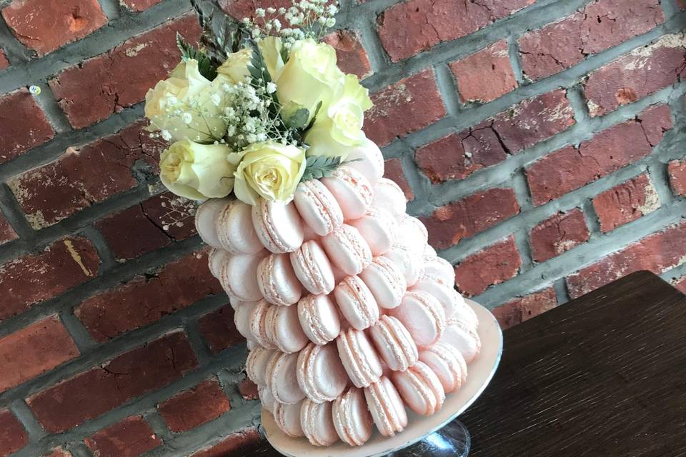 Pink macaron tower