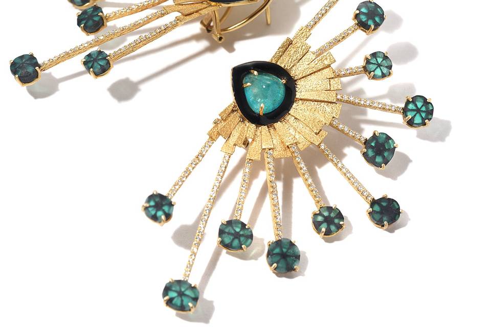 MUZO X COOMI Emerald Earrings