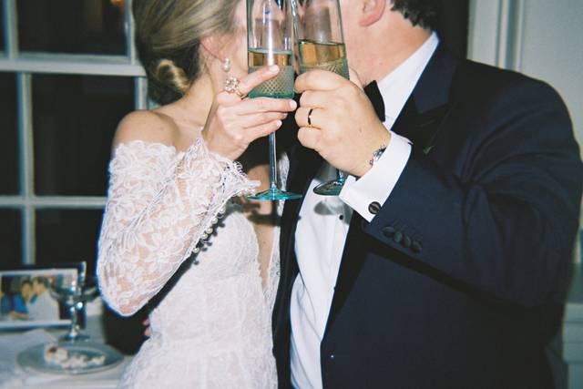 Cheers to the newlyweds!