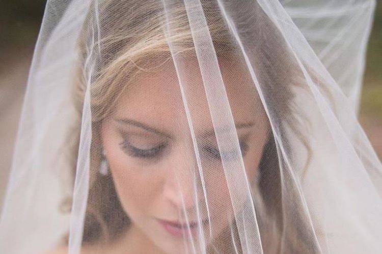 Bride underneath her veil