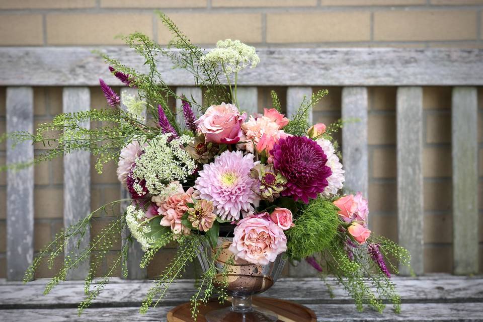 Wildflower garden centerpiece