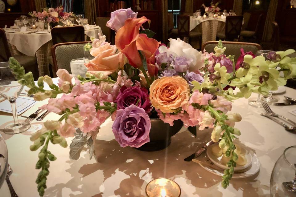 Purple & peach reception cp.