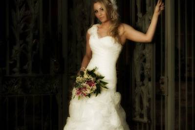 Bridal portrait by Houston wedding photographer.