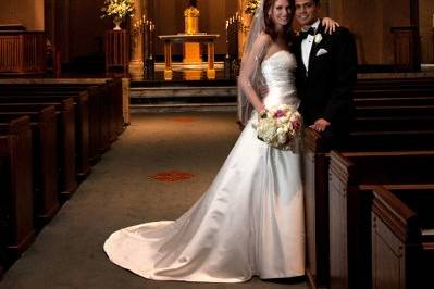 Wedding at St. Anne's Catholic Church located in Houston, Texas.