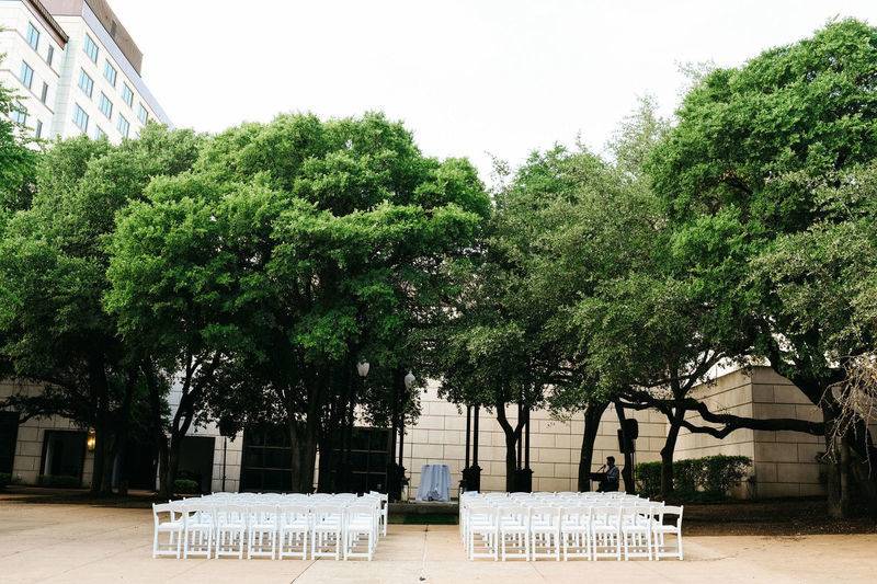 Garden wedding setup