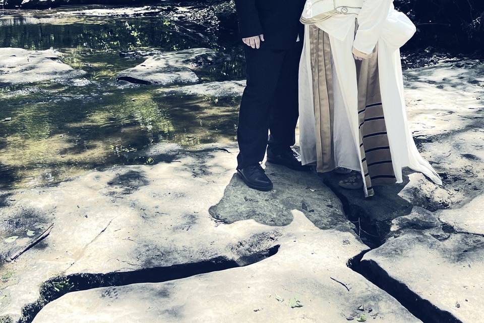 Elopement by the creek