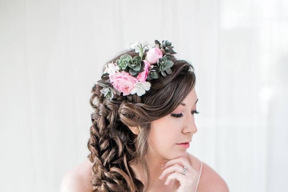 Bride posing