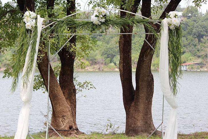 Outdoor wedding area