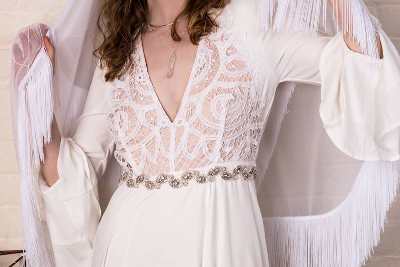 Long sleeve wedding dress