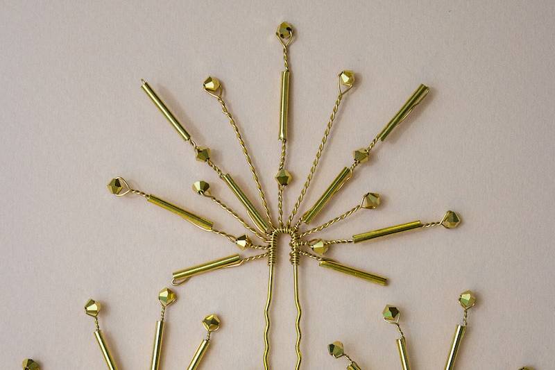 Gold hair pin