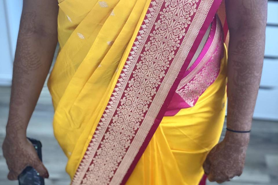 Saree draping