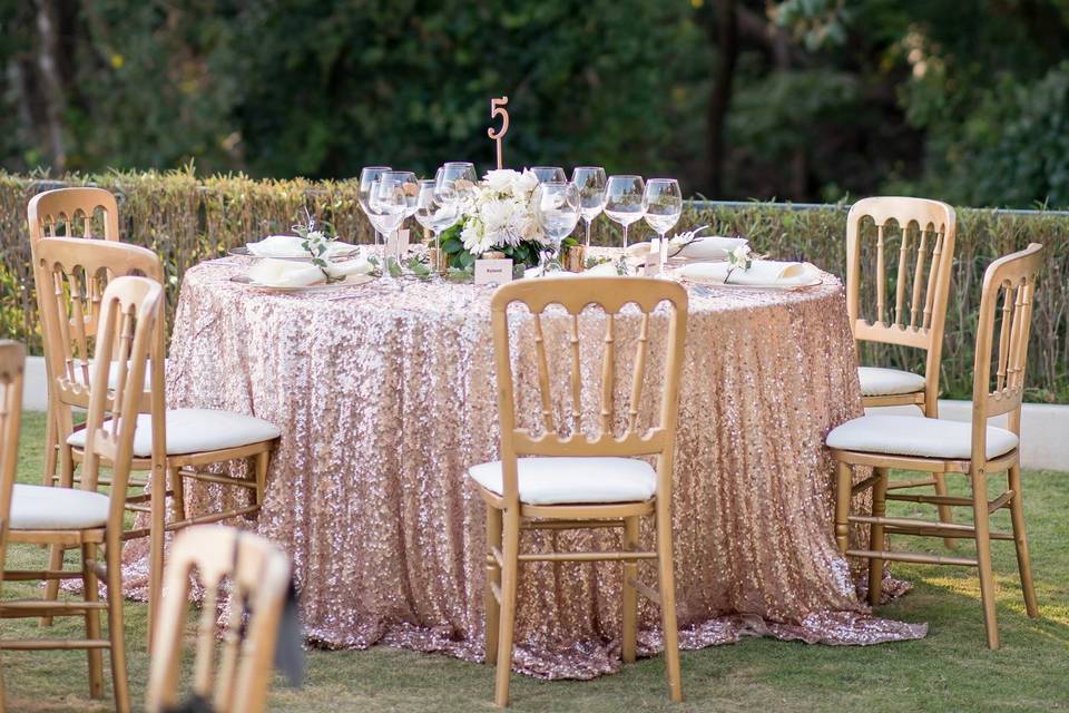 Table and chairs