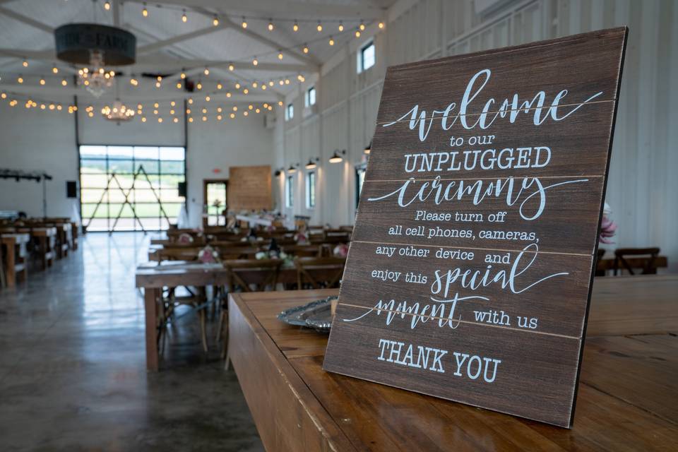 Unplugged weddings are great!