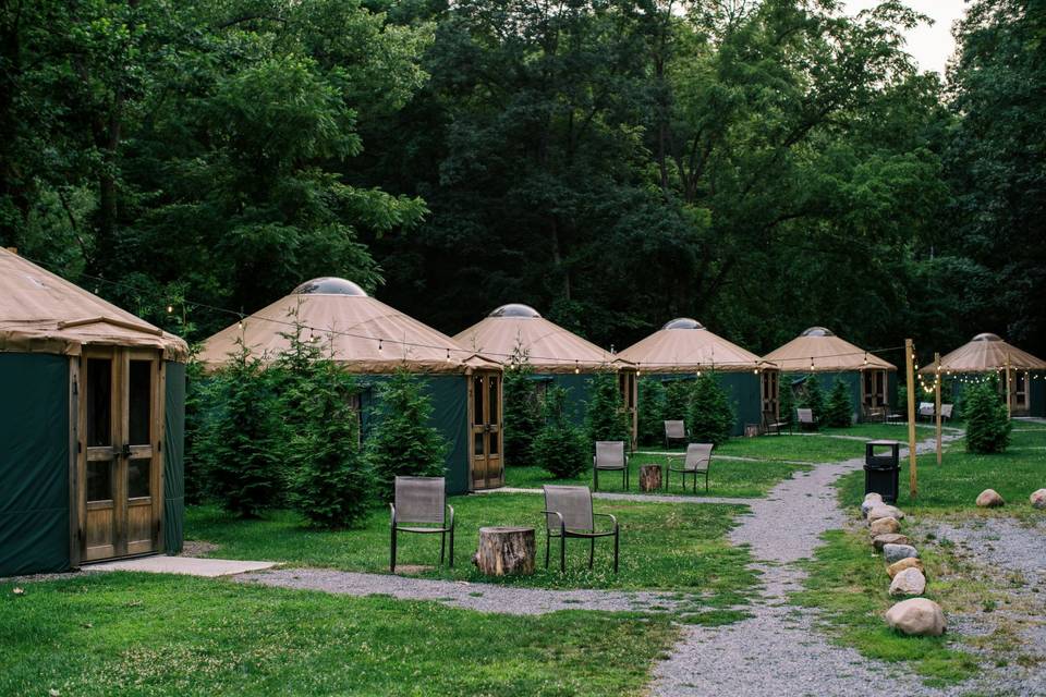 Glamping in our Yurts