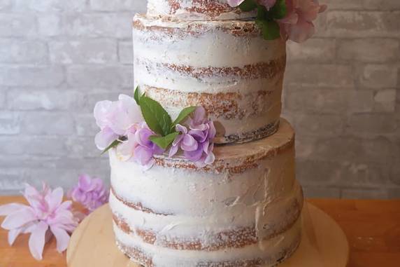 Rustic Floral Wedding Cake