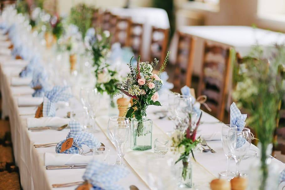 Long rustic table